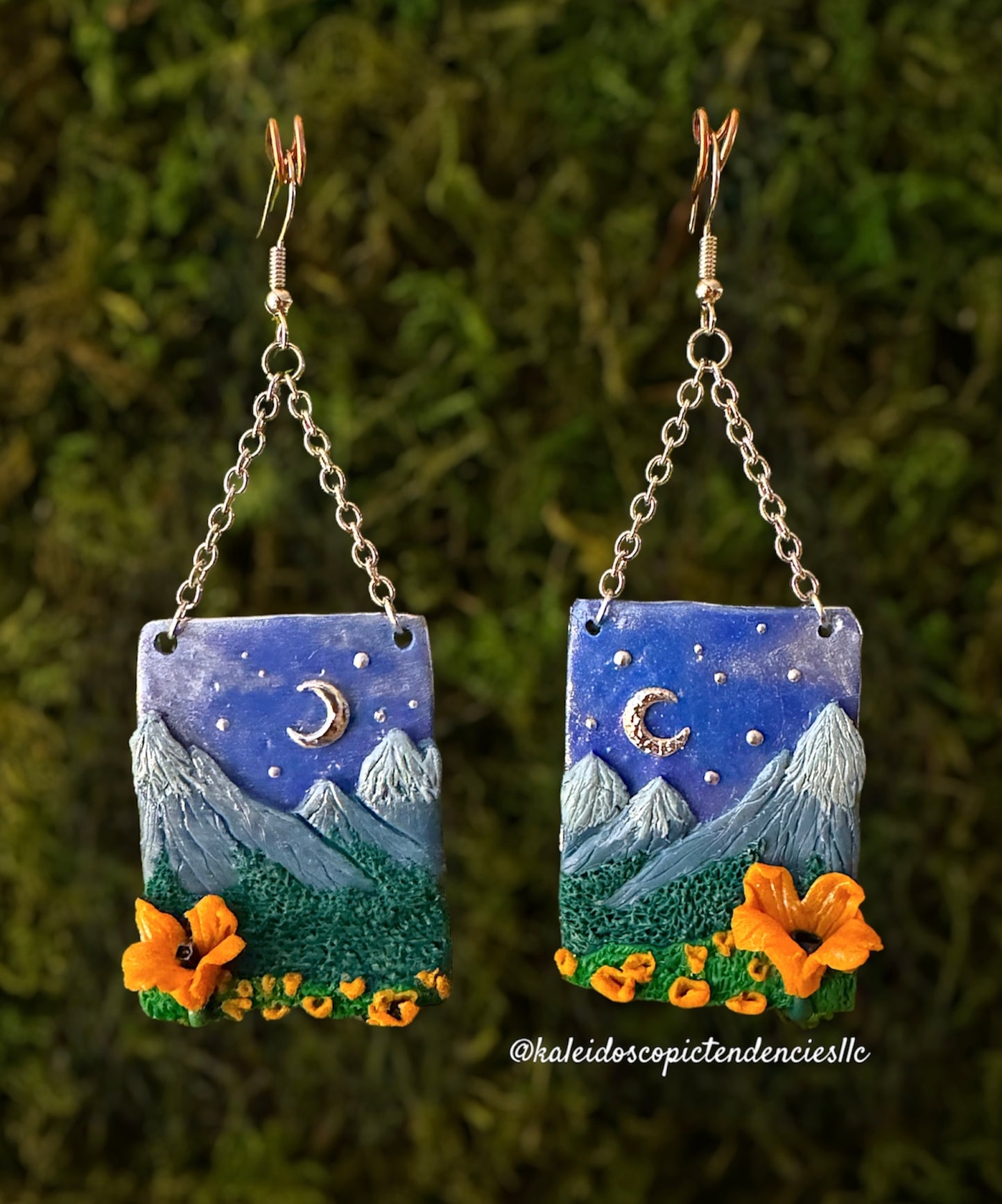 California Poppy View Earrings