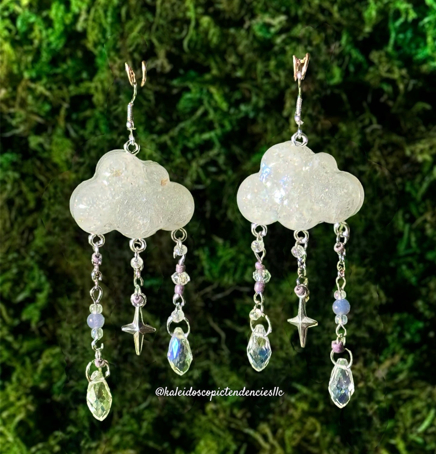 Diamond Drip Cloud Earrings